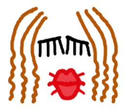 Face (There is no letter)5 woman sticker #8541893