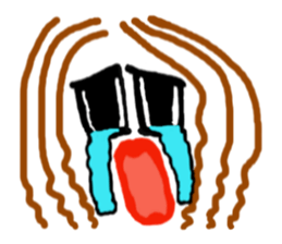 Face (There is no letter)5 woman sticker #8541894