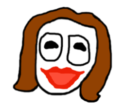 Face (There is no letter)5 woman sticker #8541896