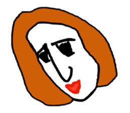 Face (There is no letter)5 woman sticker #8541897