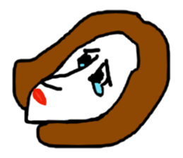 Face (There is no letter)5 woman sticker #8541898