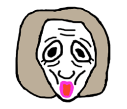 Face (There is no letter)5 woman sticker #8541903