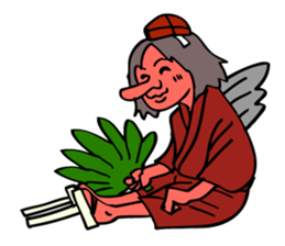 Tengu, the King of the woods. sticker #8541963