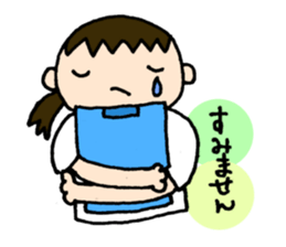 She is a nurse. sticker #8543314