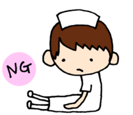 She is a nurse. sticker #8543317