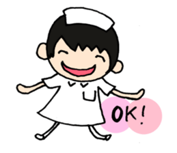 She is a nurse. sticker #8543318