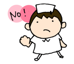 She is a nurse. sticker #8543319