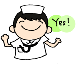 She is a nurse. sticker #8543320