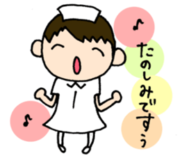 She is a nurse. sticker #8543321