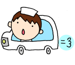 She is a nurse. sticker #8543324