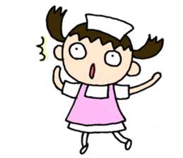 She is a nurse. sticker #8543327