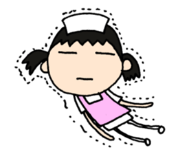 She is a nurse. sticker #8543328