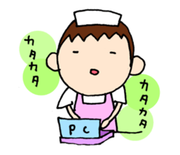 She is a nurse. sticker #8543331