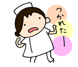 She is a nurse. sticker #8543338