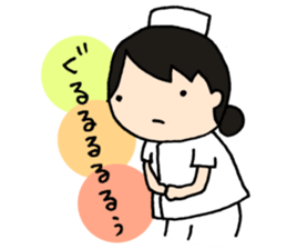 She is a nurse. sticker #8543340