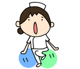 She is a nurse. sticker #8543341