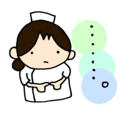 She is a nurse. sticker #8543342