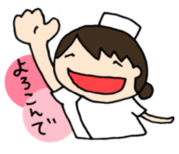 She is a nurse. sticker #8543343