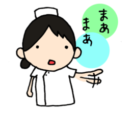 She is a nurse. sticker #8543344