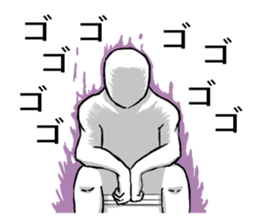 He went to the toilet. sticker #8543978