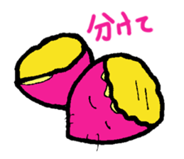 Baked sweet potato sticker #8544149