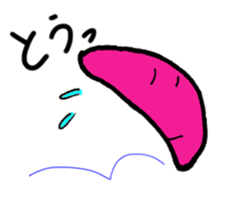 Baked sweet potato sticker #8544150
