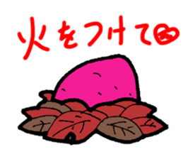 Baked sweet potato sticker #8544163