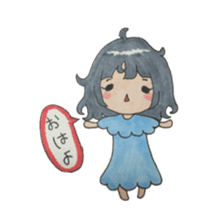 The girl and the rabbit Mimiko. sticker #8544868