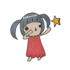 The girl and the rabbit Mimiko. sticker #8544872