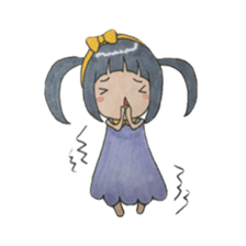 The girl and the rabbit Mimiko. sticker #8544873