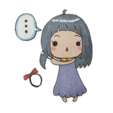 The girl and the rabbit Mimiko. sticker #8544875