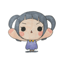 The girl and the rabbit Mimiko. sticker #8544877