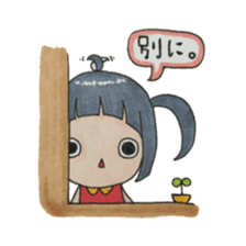 The girl and the rabbit Mimiko. sticker #8544880