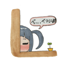 The girl and the rabbit Mimiko. sticker #8544881