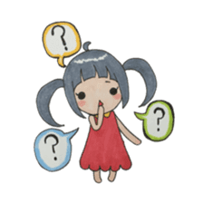 The girl and the rabbit Mimiko. sticker #8544883