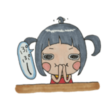 The girl and the rabbit Mimiko. sticker #8544885