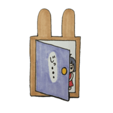 The girl and the rabbit Mimiko. sticker #8544887