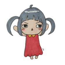 The girl and the rabbit Mimiko. sticker #8544894