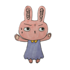 The girl and the rabbit Mimiko. sticker #8544896