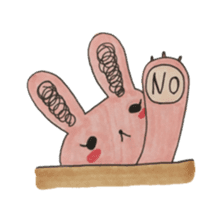 The girl and the rabbit Mimiko. sticker #8544898