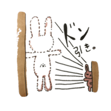 The girl and the rabbit Mimiko. sticker #8544899