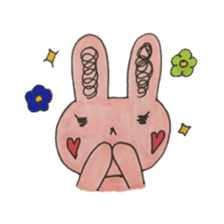 The girl and the rabbit Mimiko. sticker #8544900