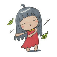 The girl and the rabbit Mimiko. sticker #8544901