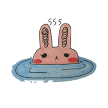 The girl and the rabbit Mimiko. sticker #8544903