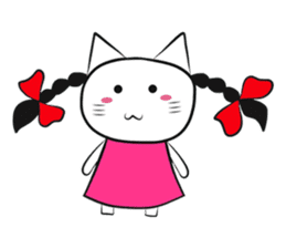 pigtails cat girl sticker #8546547