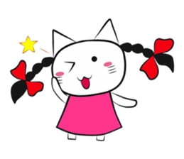 pigtails cat girl sticker #8546548