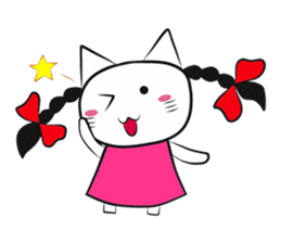 pigtails cat girl sticker #8546548