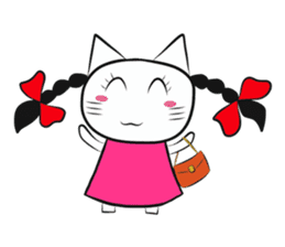 pigtails cat girl sticker #8546553
