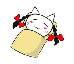 pigtails cat girl sticker #8546554