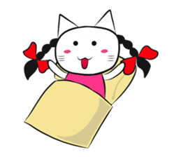 pigtails cat girl sticker #8546555